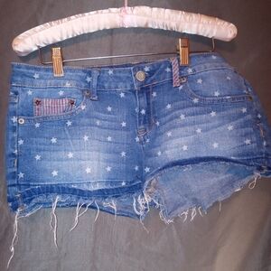 Arepostale Denim Cotton stars and stripes shorts